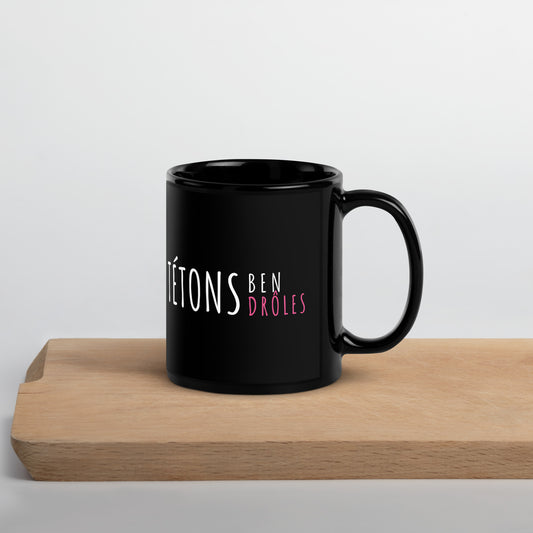 Mug noir Tétons Ben Drôles