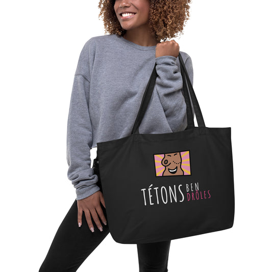 Grand tote bag bio Tétons Ben Drôles